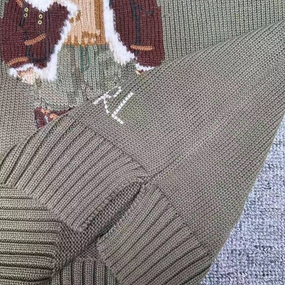 Polo Ralph Lauren Army green bear women's sweater - Picture 4 of 6